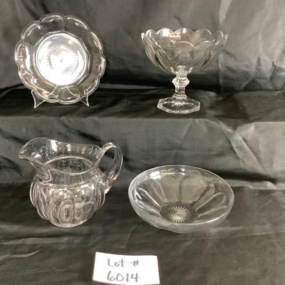 Lot. 6014. Six Piece Vintage Heisey Glassware