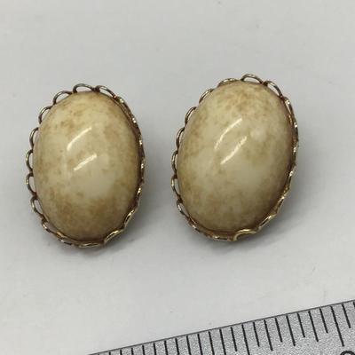 Vintage Faux Stone Earrings