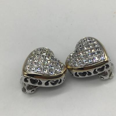 Beautiful Rhinestone Earrings. Marked