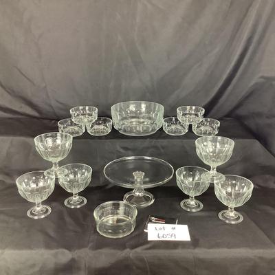 Lot. 6059 Arcoroc France & Glass Dimensions Lot