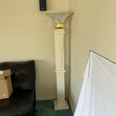 Pair of White Floor Lamps. ( LR-JM)