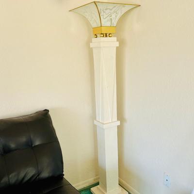 Pair of White Floor Lamps. ( LR-JM)