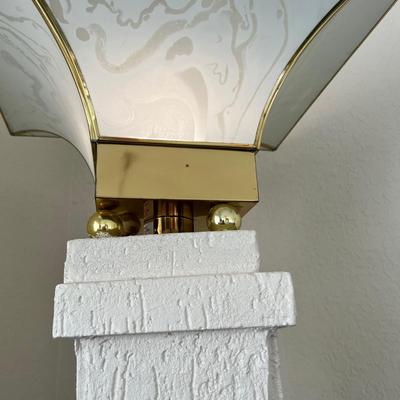 Pair of White Floor Lamps. ( LR-JM)
