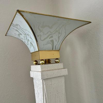 Pair of White Floor Lamps. ( LR-JM)