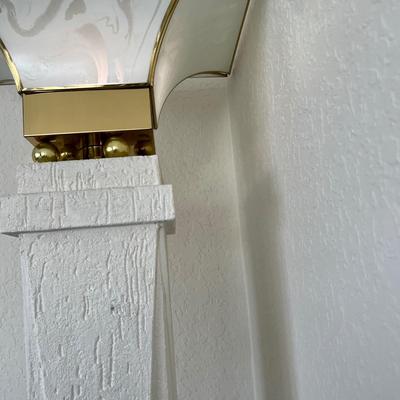 Pair of White Floor Lamps. ( LR-JM)