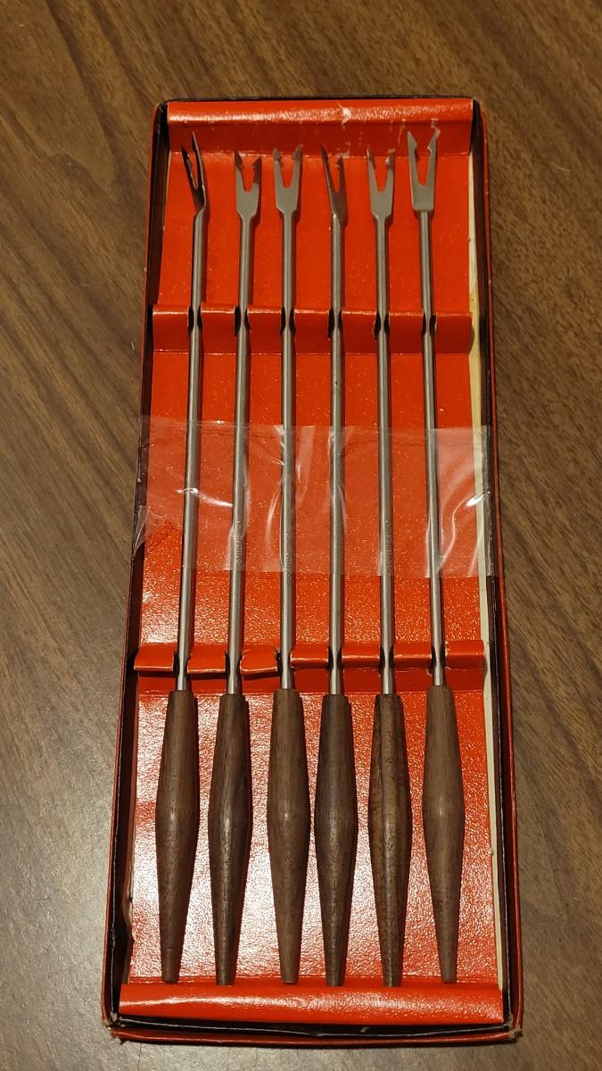 Lot 191 Mid Century Fondue Fork Set