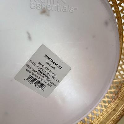 Gold tone Waste Basket