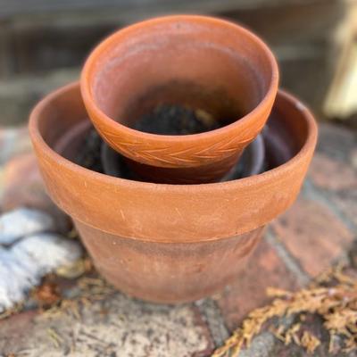 Terra Cotta Pots and wall hangers