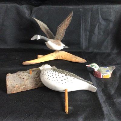 6088 Waterfowl Carvings,,Watercolor, & Ozark Walnut Tray