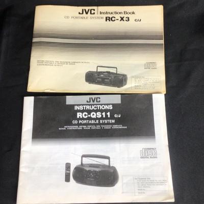 6091 JVC CD Portable Systems Model #â€™s RC-X3  &  RC-QS11