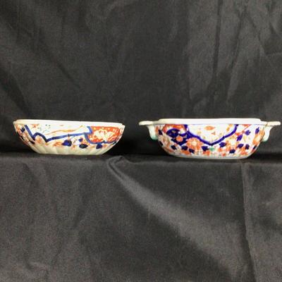 6094 Antique Imari Bowls Missing Lids