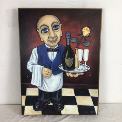 6095 RAFUSE Art Print of Bartender