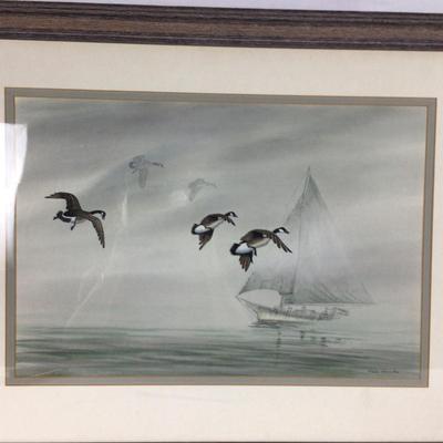 6099 Ted Hanks Watercolor â€œFog Boundâ€ 1976 Original