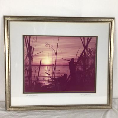 6100 Pair of Framed & Signed Archie Johnson Waterfowl Photographs