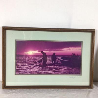 6100 Pair of Framed & Signed Archie Johnson Waterfowl Photographs