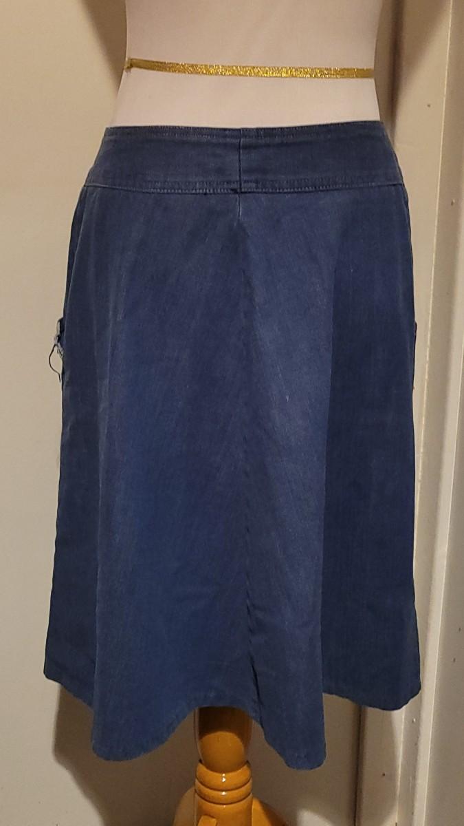 Lot 224 Mid Century JCPenney Double Zipper Denim Skirt