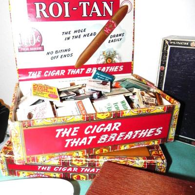 VINTAGE CIGAR BOXES AND MATCHBOOKS