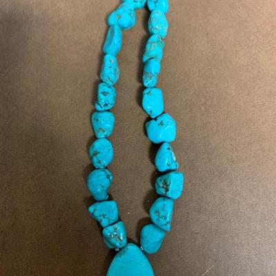 STERLING AND TURQUOISE NECKLACE