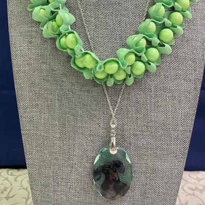 Dachshund Necklace and a Green Necklace