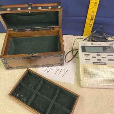 Weather Radio and Treasure Chest