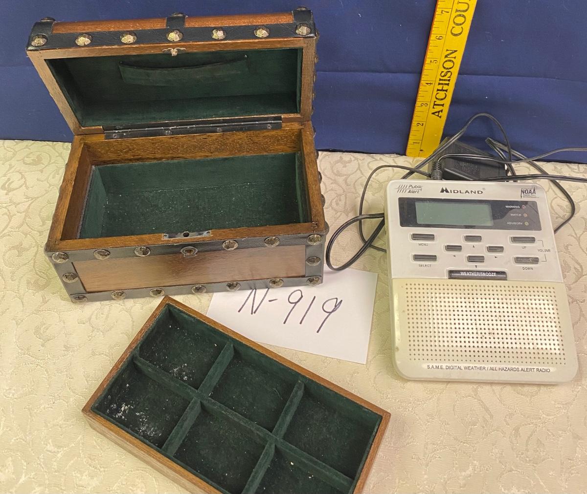 Weather Radio and Treasure Chest