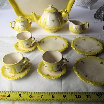 Child's Ceramic Tea Set, Service for 3, Unsigned