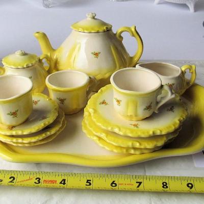 Child's Ceramic Tea Set, Service for 3, Unsigned