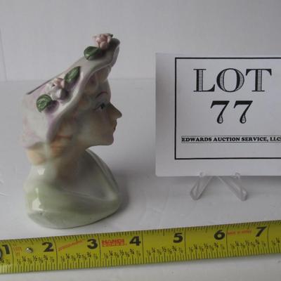 Woman In Hat Head Vase