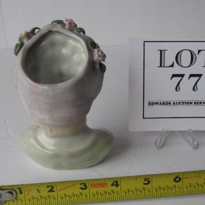 Woman In Hat Head Vase