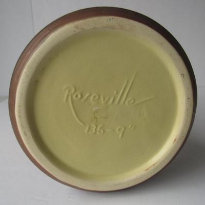 Tall Pottery Vase, Zepher Lily, Marked Roseville (read description)