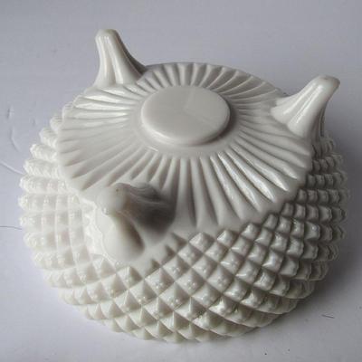 Westmoreland English Hobnail White Milk Glass Covered Candy Dish