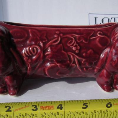 Vintage Pottery Planter, Gnomes, USA