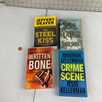 #60 Written In Bone, The Steel Kiss, Three Fates and Crime Scene- Paperback Books