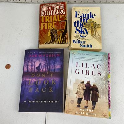 #63 Don't Look Back, Trail By Fire, Lilac Girls and Eagle in The Sky- Paperback Books