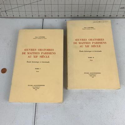 #106 Jean Longere Ceuvres Oratoires De Maitres Parisiens Au XII Siecle Tome 1 & 2- Paperbacks