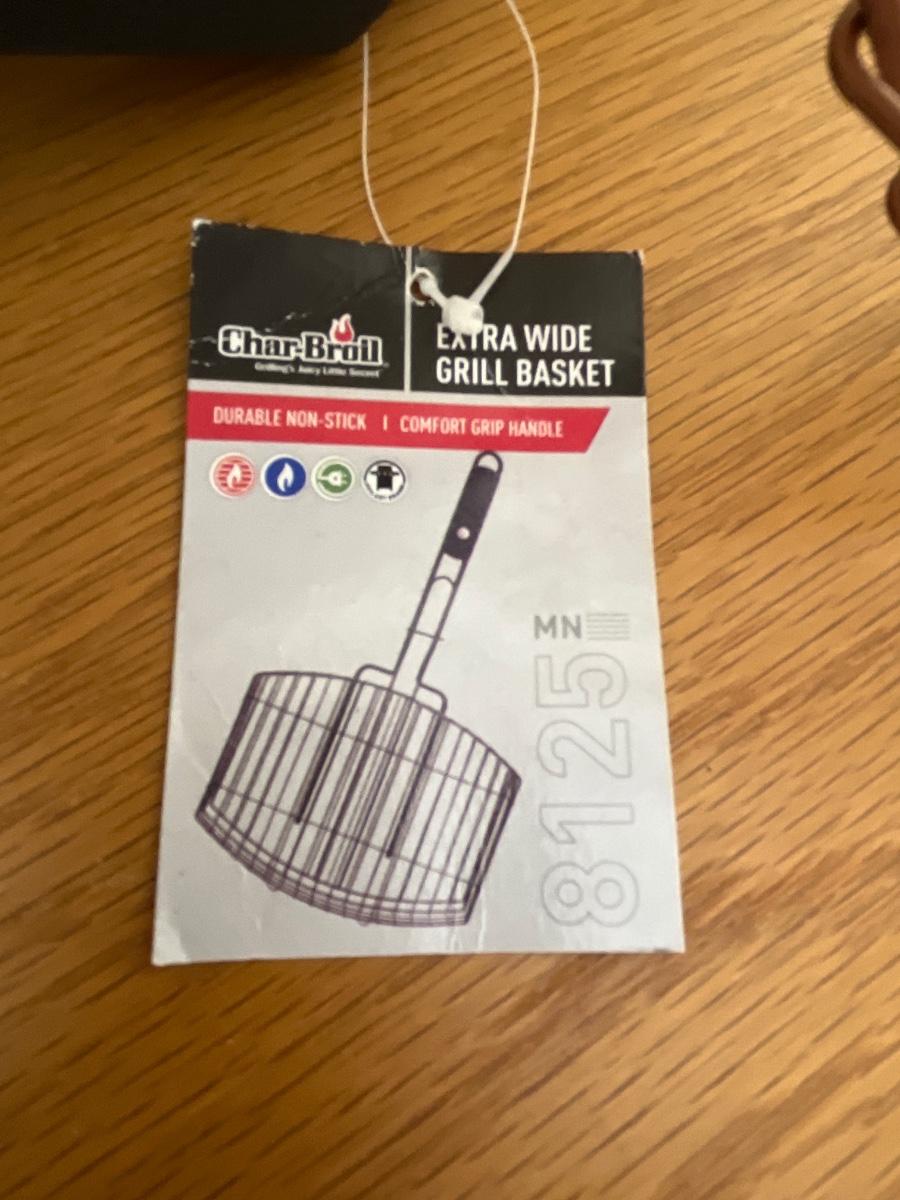 CHAR BROIL Pair (2) Extra Wide Grill Baskets New With Tags