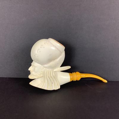 Lot. 6111 Vintage Sultan, Hand Carved Block Meerschaum Pipe with Custom Case