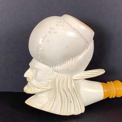 Lot. 6111 Vintage Sultan, Hand Carved Block Meerschaum Pipe with Custom Case