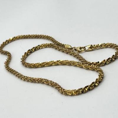 LOT 201: Veronese 18K Gold Clad Sterling Silver 20" Margherita Chain Necklace (No Box)