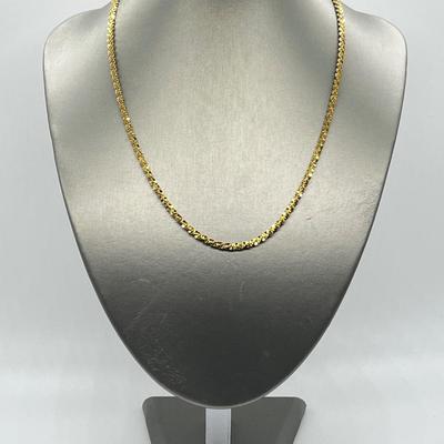 LOT 201: Veronese 18K Gold Clad Sterling Silver 20" Margherita Chain Necklace (No Box)