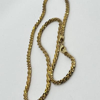 LOT 201: Veronese 18K Gold Clad Sterling Silver 20" Margherita Chain Necklace (No Box)