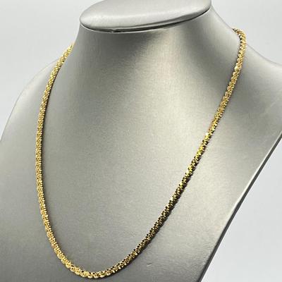 LOT 201: Veronese 18K Gold Clad Sterling Silver 20" Margherita Chain Necklace (No Box)