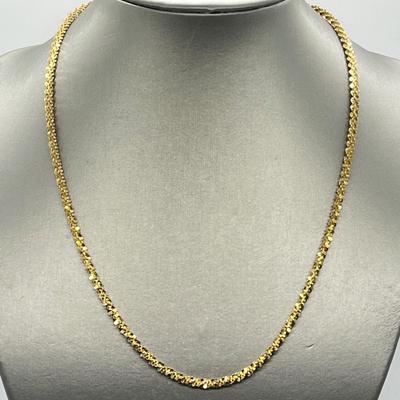 LOT 201: Veronese 18K Gold Clad Sterling Silver 20" Margherita Chain Necklace (No Box)