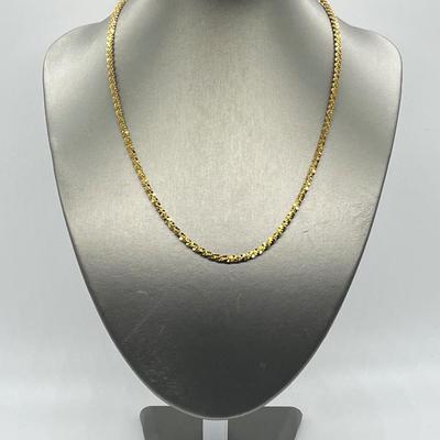 LOT 201: Veronese 18K Gold Clad Sterling Silver 20" Margherita Chain Necklace (No Box)