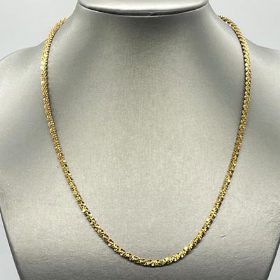 LOT 201: Veronese 18K Gold Clad Sterling Silver 20" Margherita Chain Necklace (No Box)