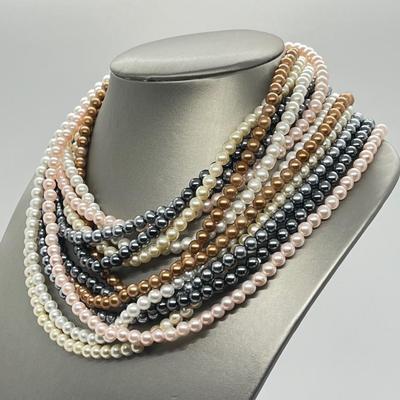 LOT 204: Multiple Strands of Beaded Necklaces with Two Shorteners (No Boxes)