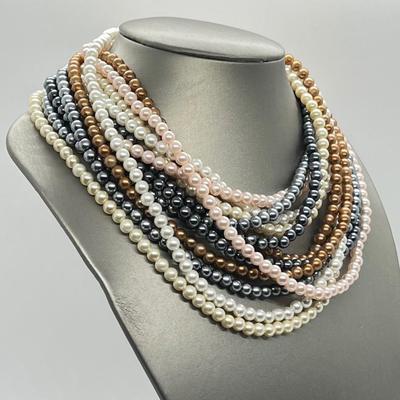LOT 204: Multiple Strands of Beaded Necklaces with Two Shorteners (No Boxes)
