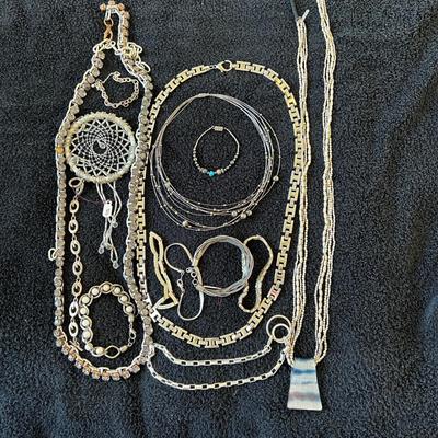 Jewelry lot silver colors