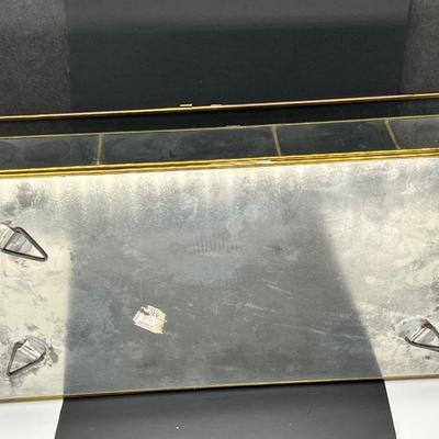 Large glass and brass display case 16x8x2â€