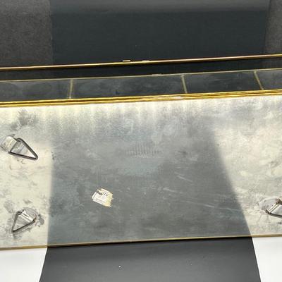 Large glass and brass display case 16x8x2â€